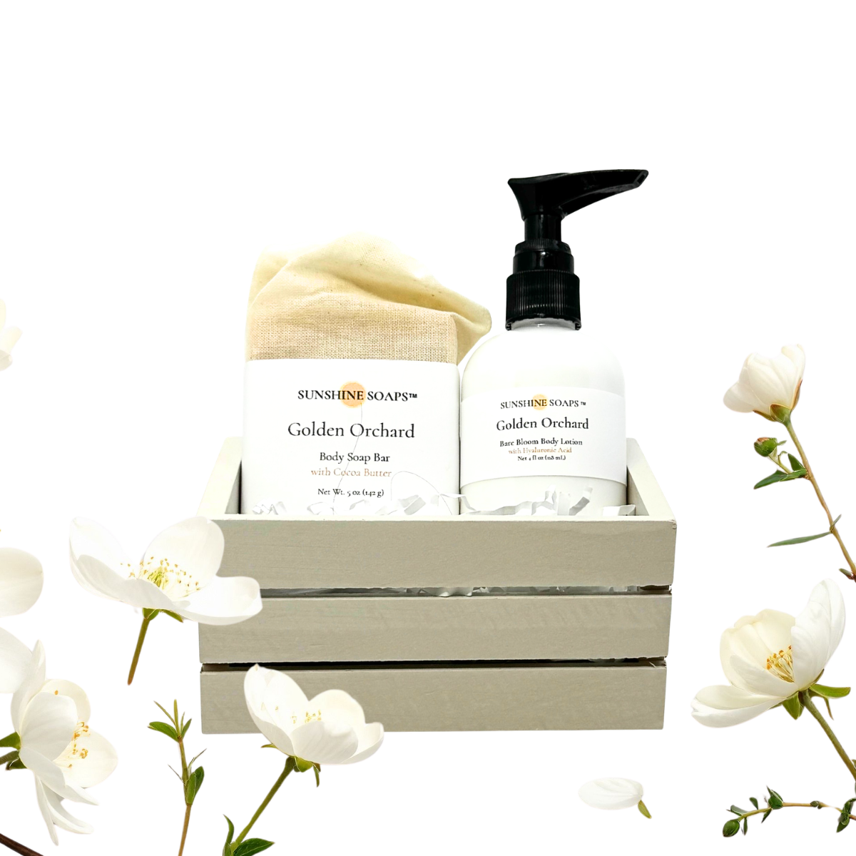 GOLDEN ORCHARD - Body Soap & Lotion Set - bright citrus, softened with warmth