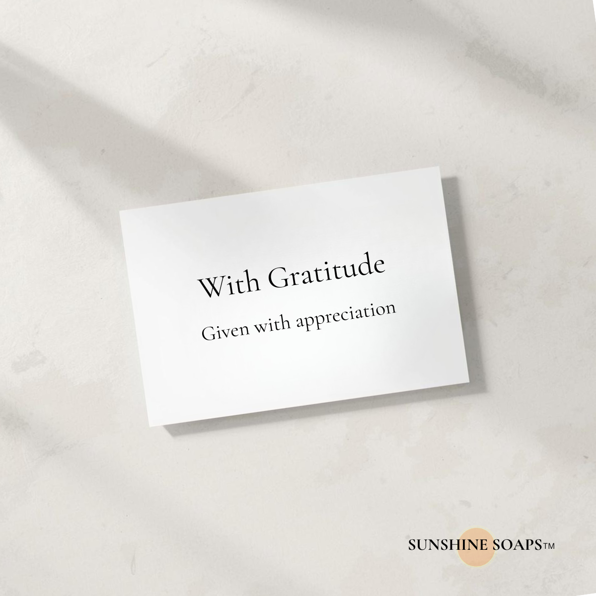 WITH GRATITUDE