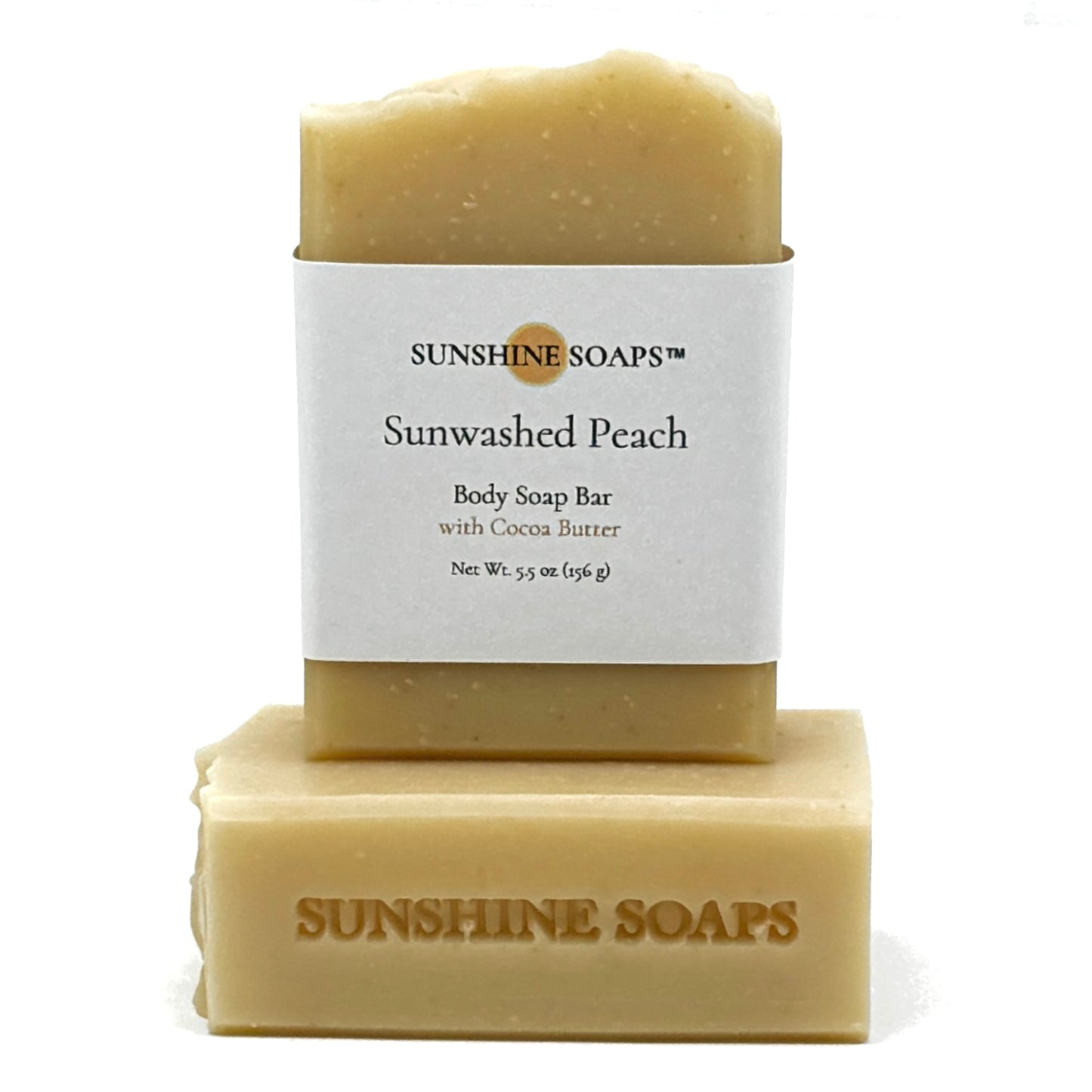 SUNWASHED PEACH - Body Soap Bar - softly sweet - sun-kissed peach