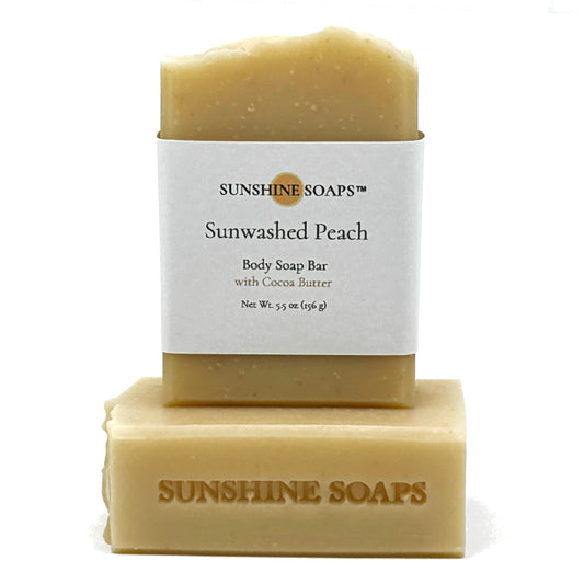 SUNWASHED PEACH - Body Soap Bar - softly sweet - sun-kissed peach