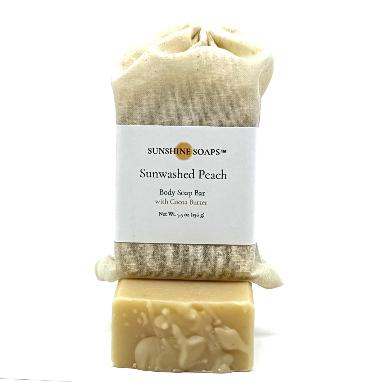 SUNWASHED PEACH - Body Soap Bar - softly sweet - sun-kissed peach