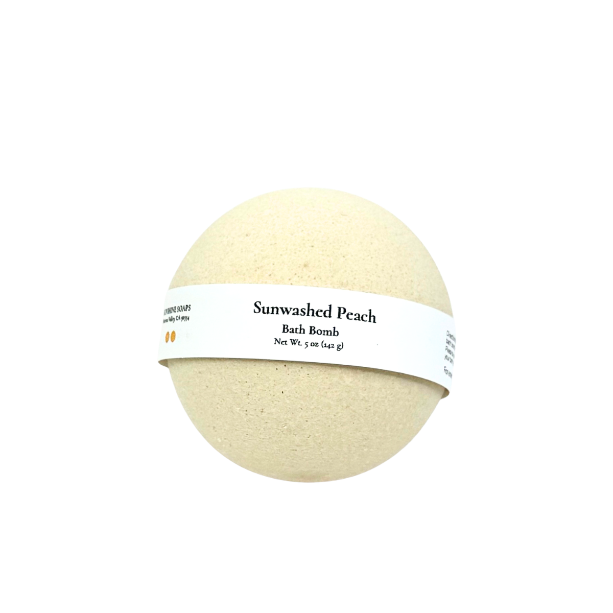 SUNWASHED PEACH - Bath Bomb - sweet sunshine, wrapped in peach