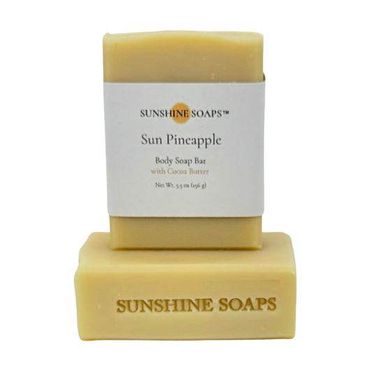 SUN PINEAPPLE - Body Soap Bar - bright, golden & sun-kissed