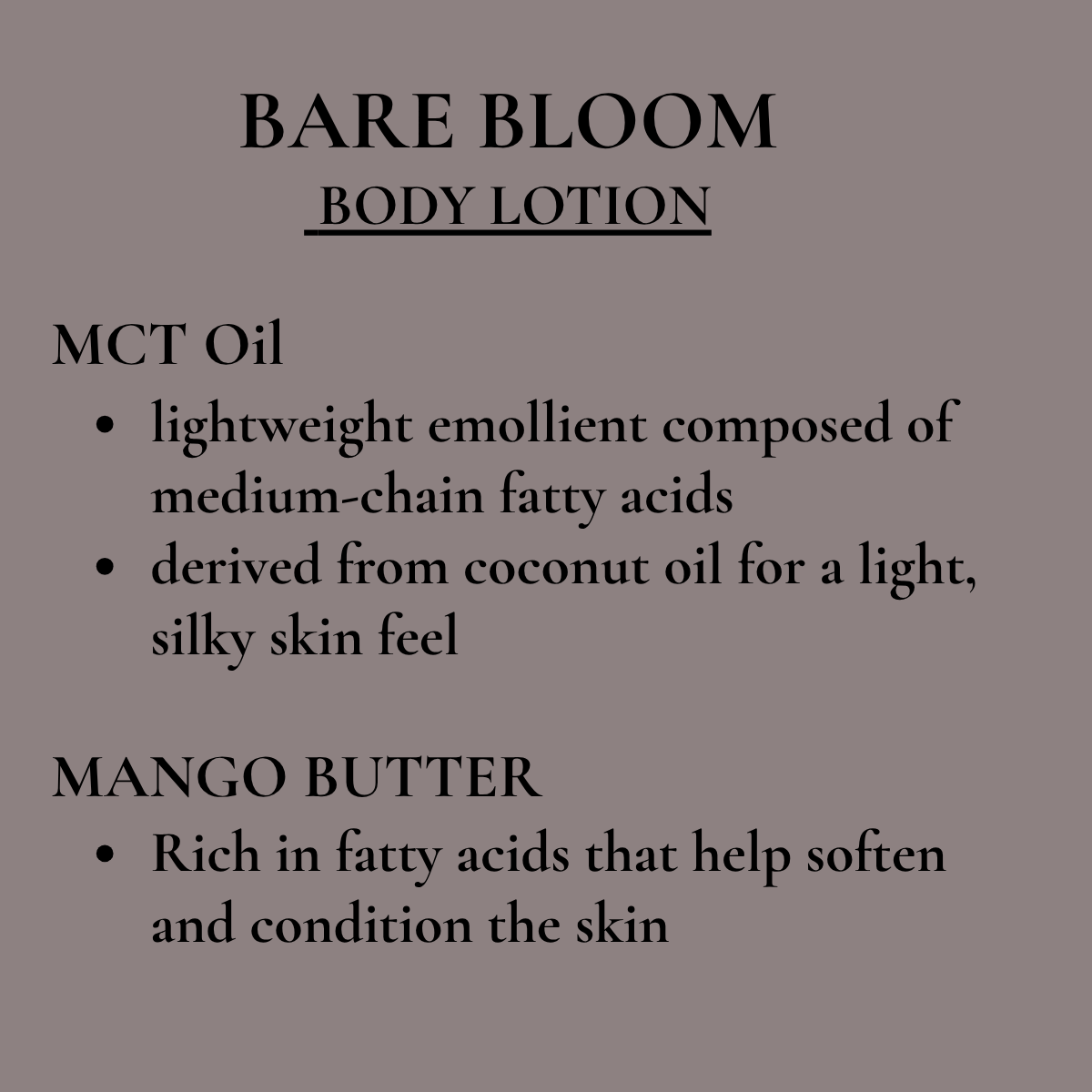 SUNWASHED PEACH - Bare Bloom Body Lotion - softly sweet, sun-washed peach