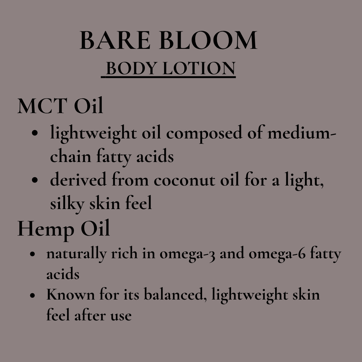 BARE SAND - Bare Bloom Body Lotion - the perfect skin scent