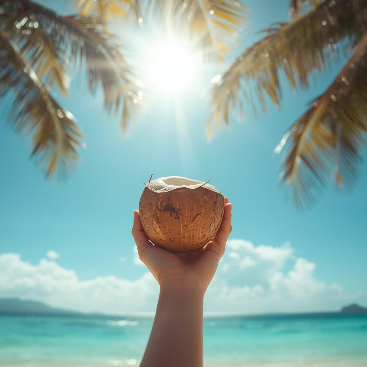 COCONUT WATER - Bath Bomb - fresh coconut with a clean, soft tropical freshness